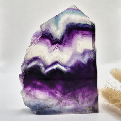 Candy Fluoriet sculptuur met ruwe rand - 458g