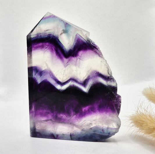 Candy Fluoriet sculptuur met ruwe rand - 458g