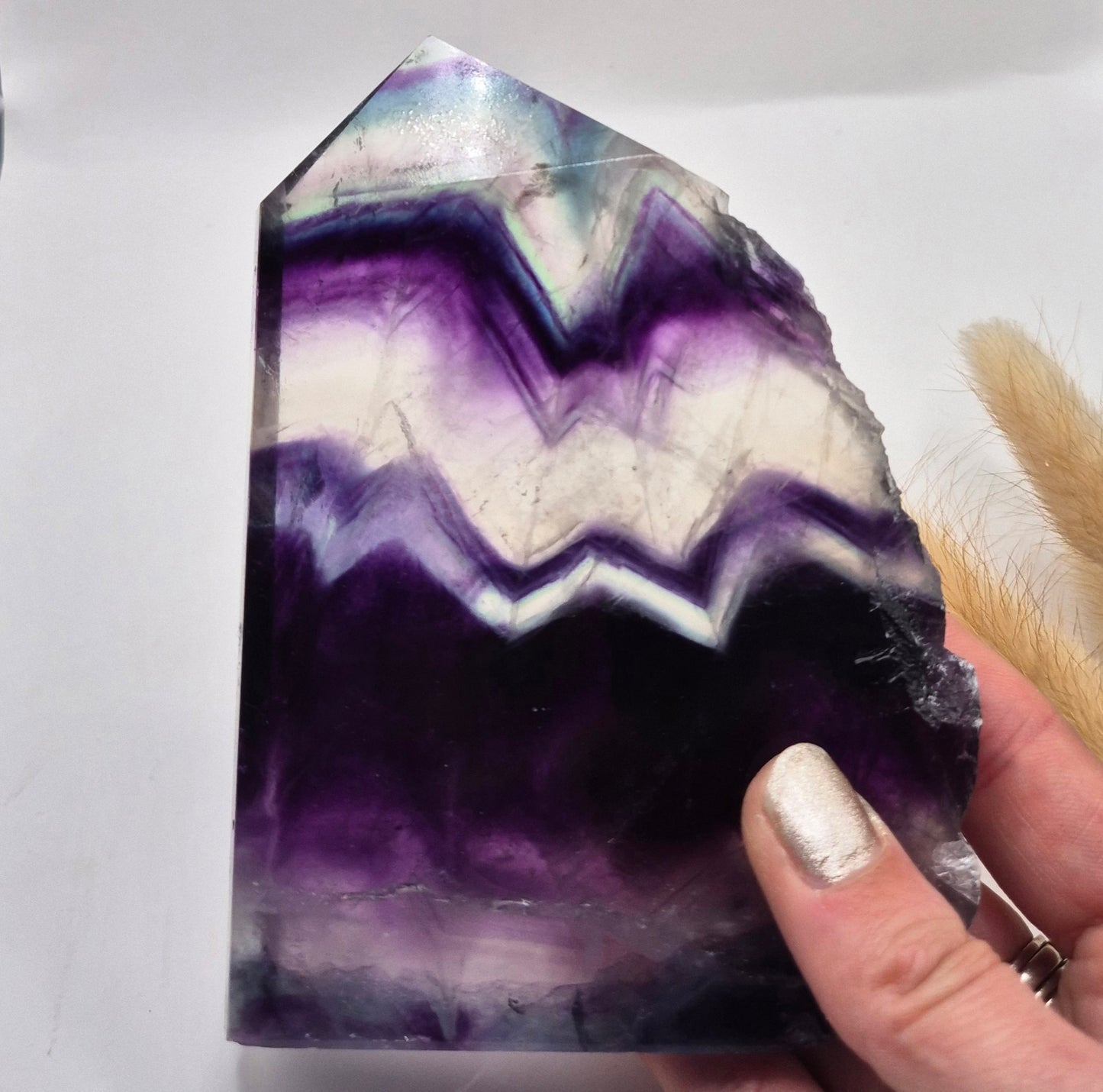 Candy Fluoriet sculptuur met ruwe rand - 458g