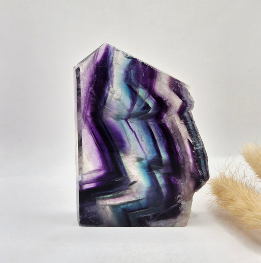 Candy Fluoriet sculptuur met ruwe rand - 346g