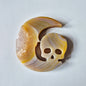 Druzy Agaat Maan met Skull Carving 10cm #2