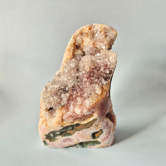 XXL Edelsteen Druzy Pink Amethist Geode Freeform van 2150 gram Statement Piece