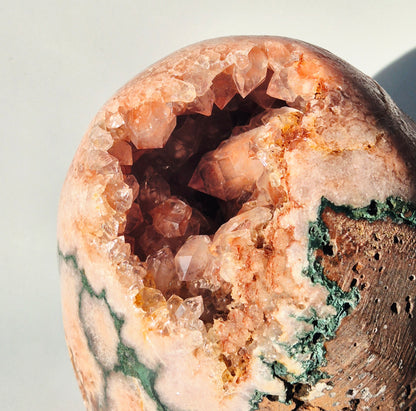 XXL A+ Edelsteen Druzy Pink Amethist Geode Freeform van 2600 gram Statement Piece