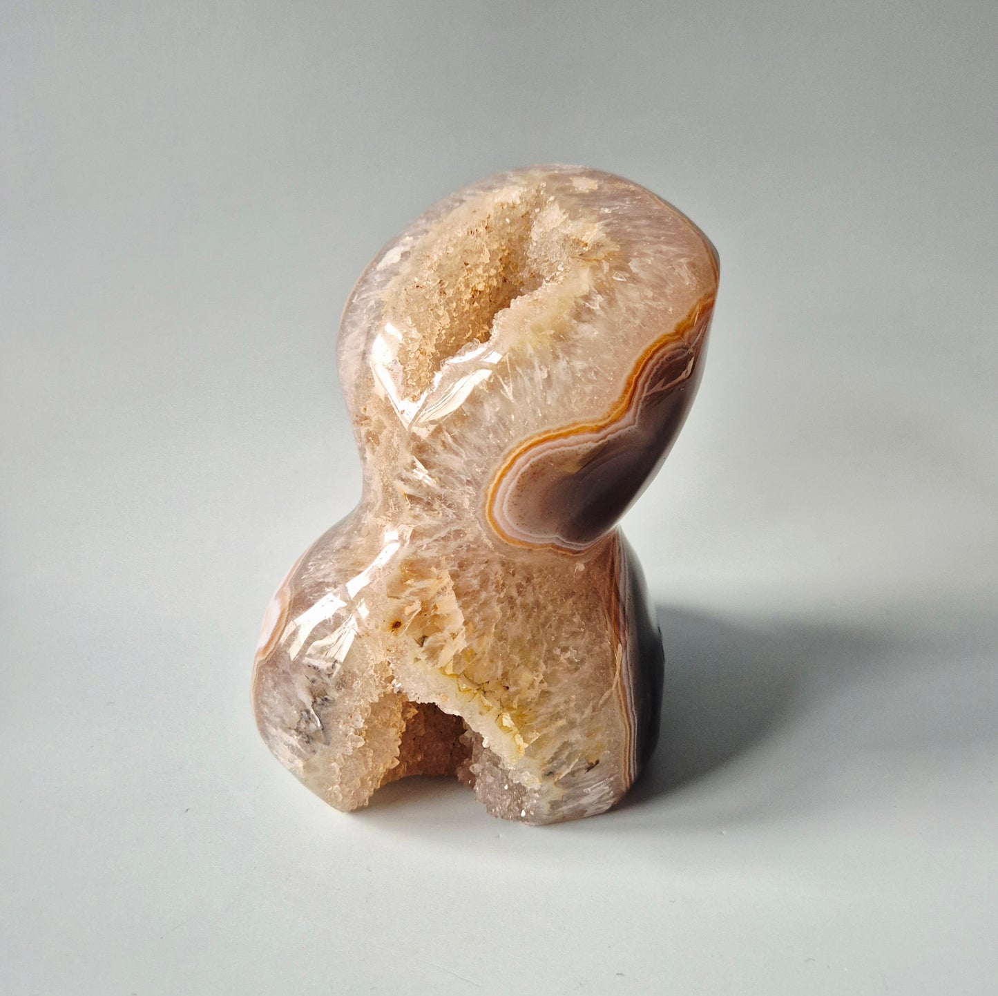 Druzy Agaat Freeform met Kwarts – 1733 gram | Uit Uruguay -  Luxe Banding & Natuurlijke Geode