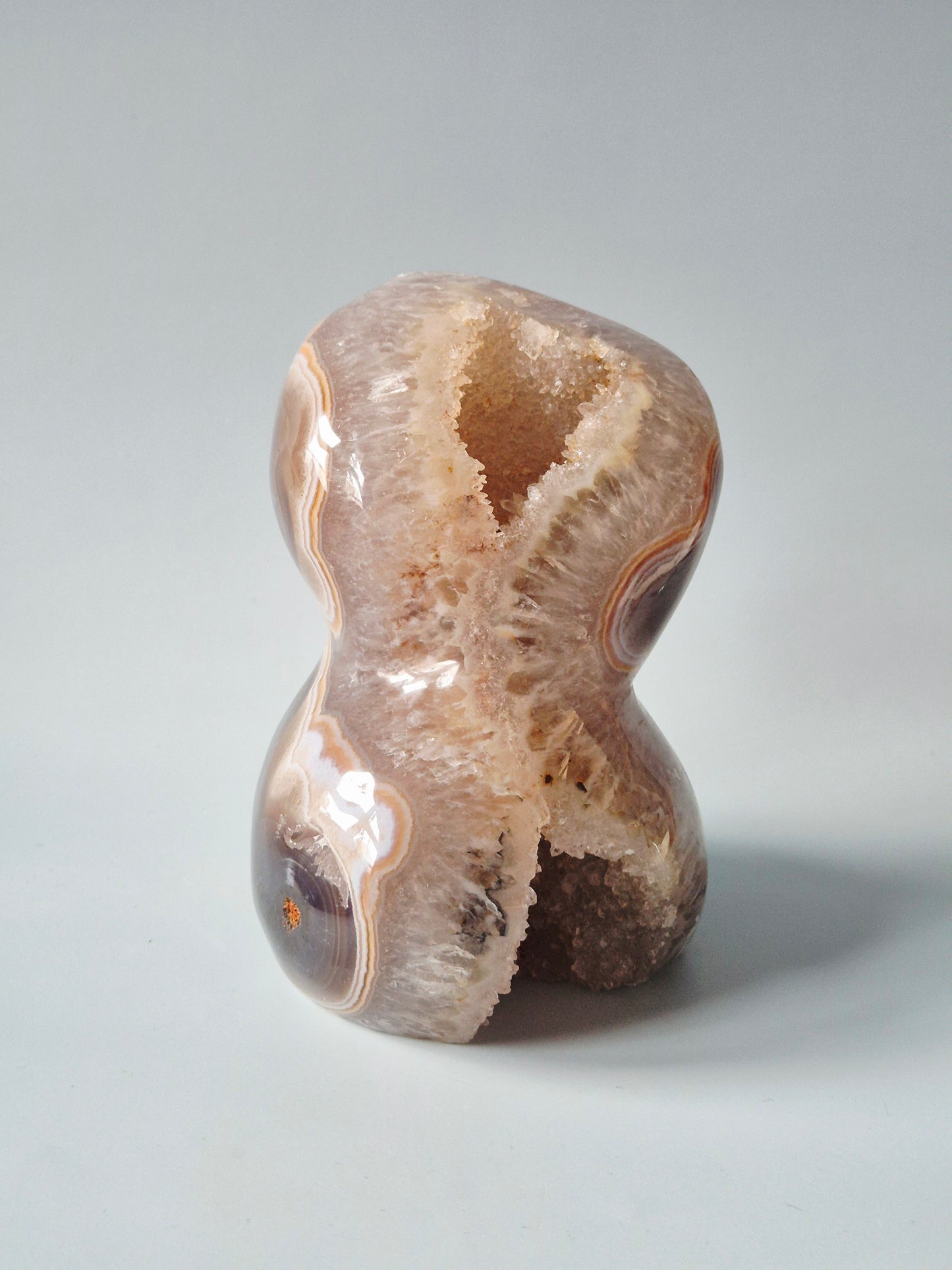 Druzy Agaat Freeform met Kwarts – 1733 gram | Uit Uruguay -  Luxe Banding & Natuurlijke Geode