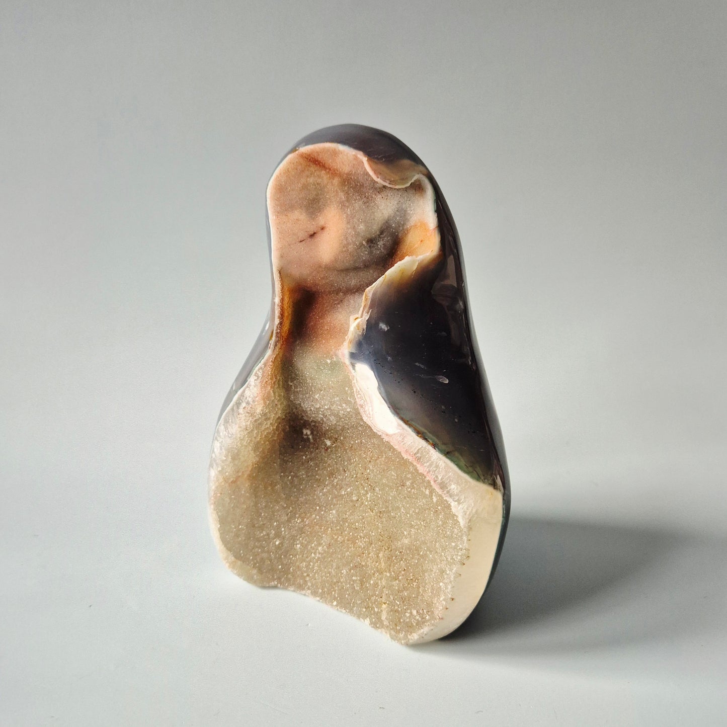 Druzy Agaat uit Uruguay – 1202 gram | Natuurlijke Geode Edelsteen