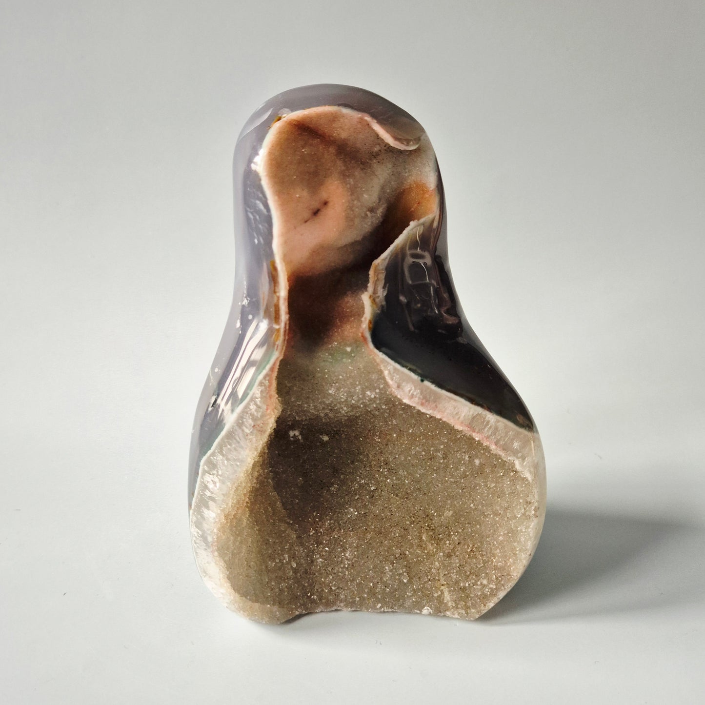 Druzy Agaat uit Uruguay – 1202 gram | Natuurlijke Geode Edelsteen