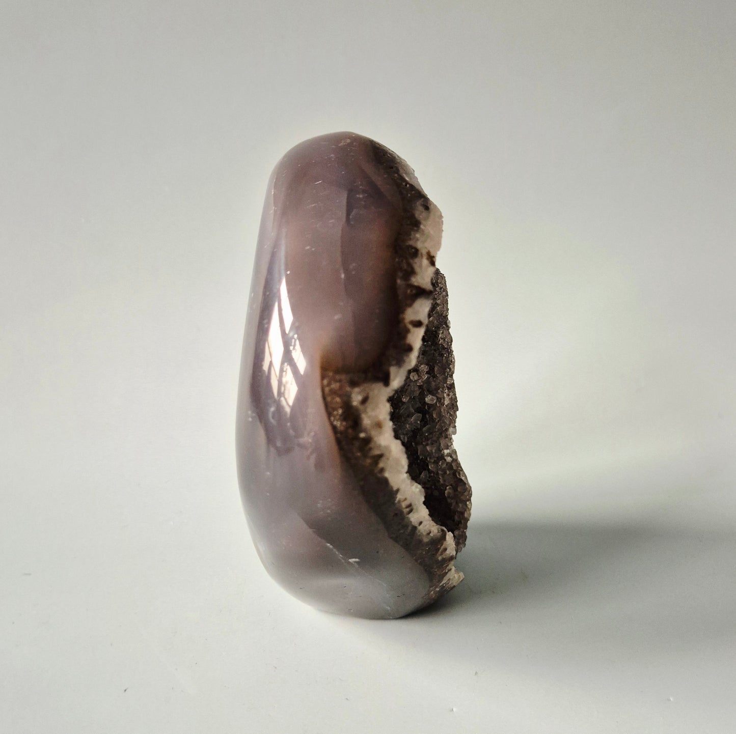 Druzy Agaat uit Uruguay – 541 gram | Natuurlijke Geode Edelsteen