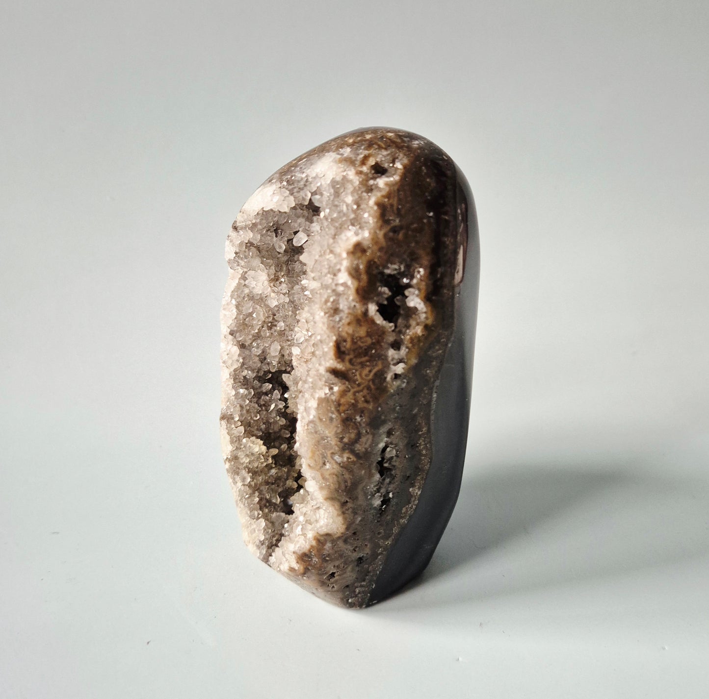 Druzy Agaat uit Uruguay – 541 gram | Natuurlijke Geode Edelsteen