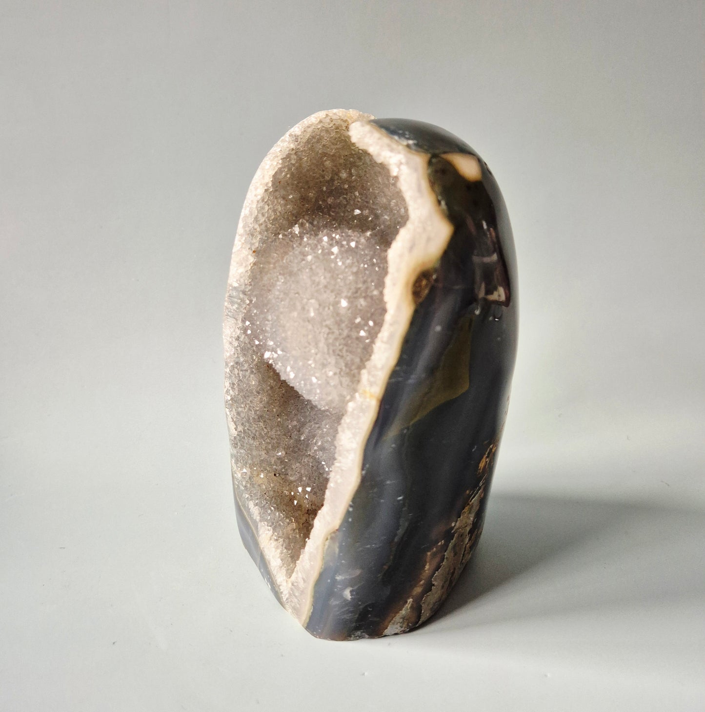 Druzy Agaat uit Uruguay – 1300 gram | Natuurlijke Geode Edelsteen