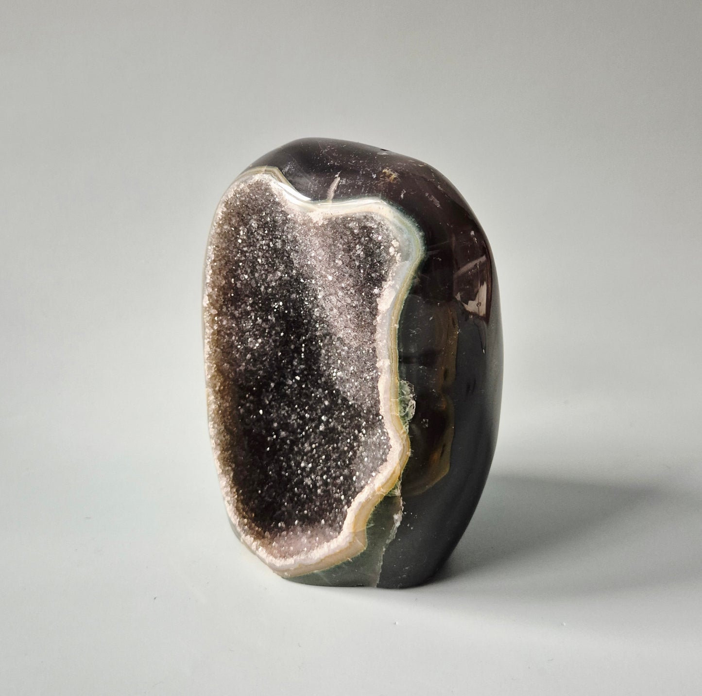 Druzy Agaat uit Uruguay – 1155 gram | Natuurlijke Geode Edelsteen