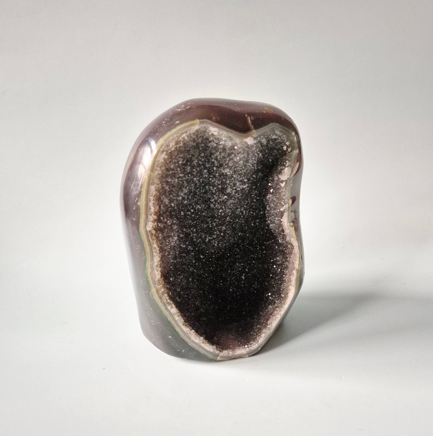 Druzy Agaat uit Uruguay – 1155 gram | Natuurlijke Geode Edelsteen