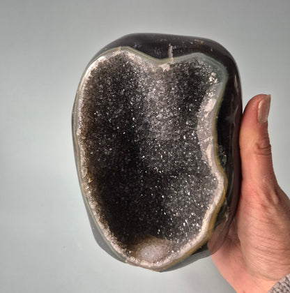 Druzy Agaat uit Uruguay – 1155 gram | Natuurlijke Geode Edelsteen