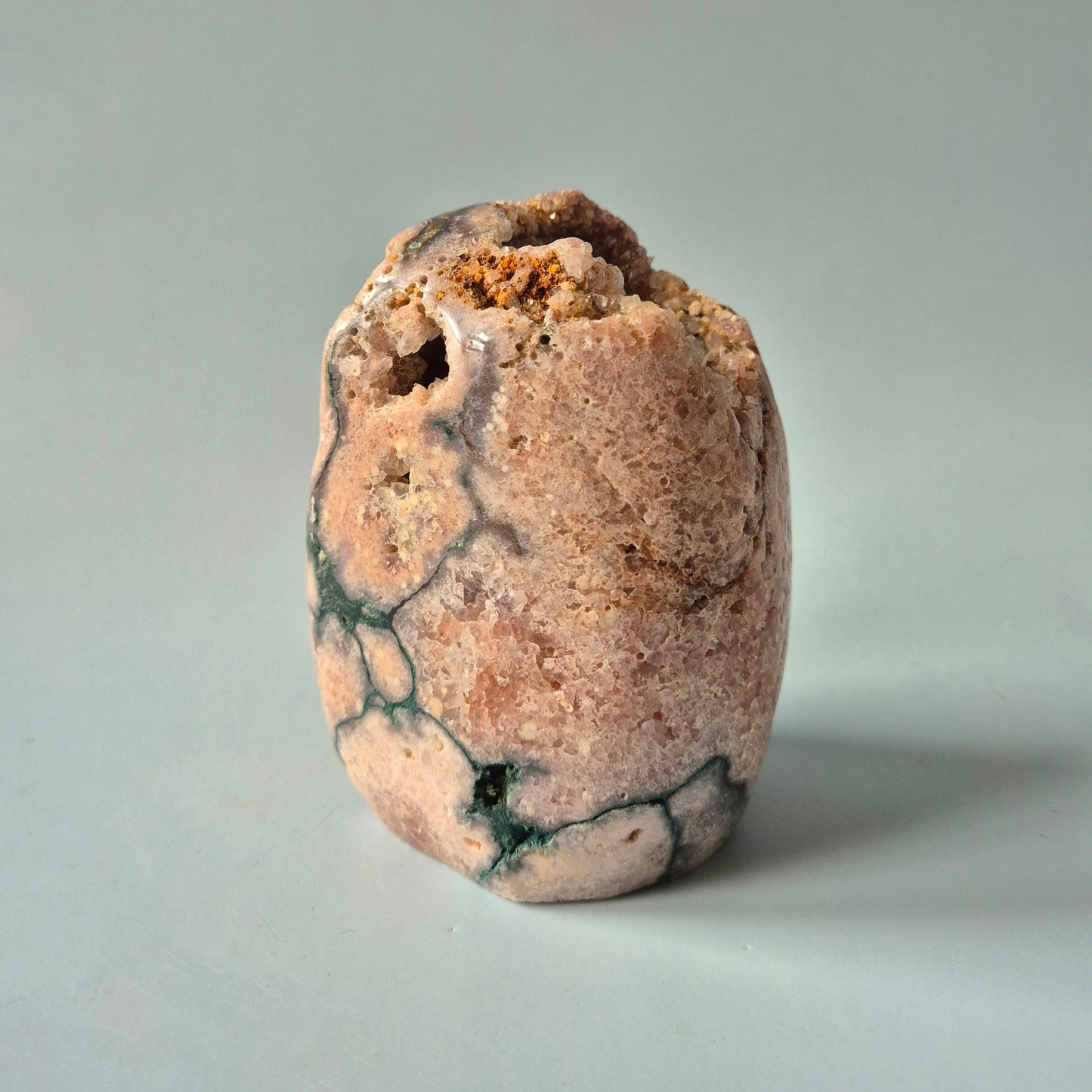 XL Edelsteen Druzy Pink Amethist Geode Freeform van 1154 gram Statement Piece