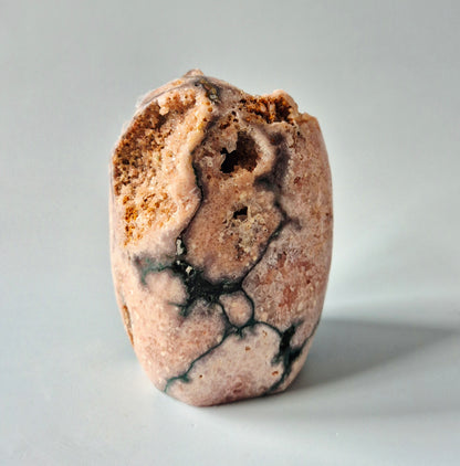 XL Edelsteen Druzy Pink Amethist Geode Freeform van 1154 gram Statement Piece