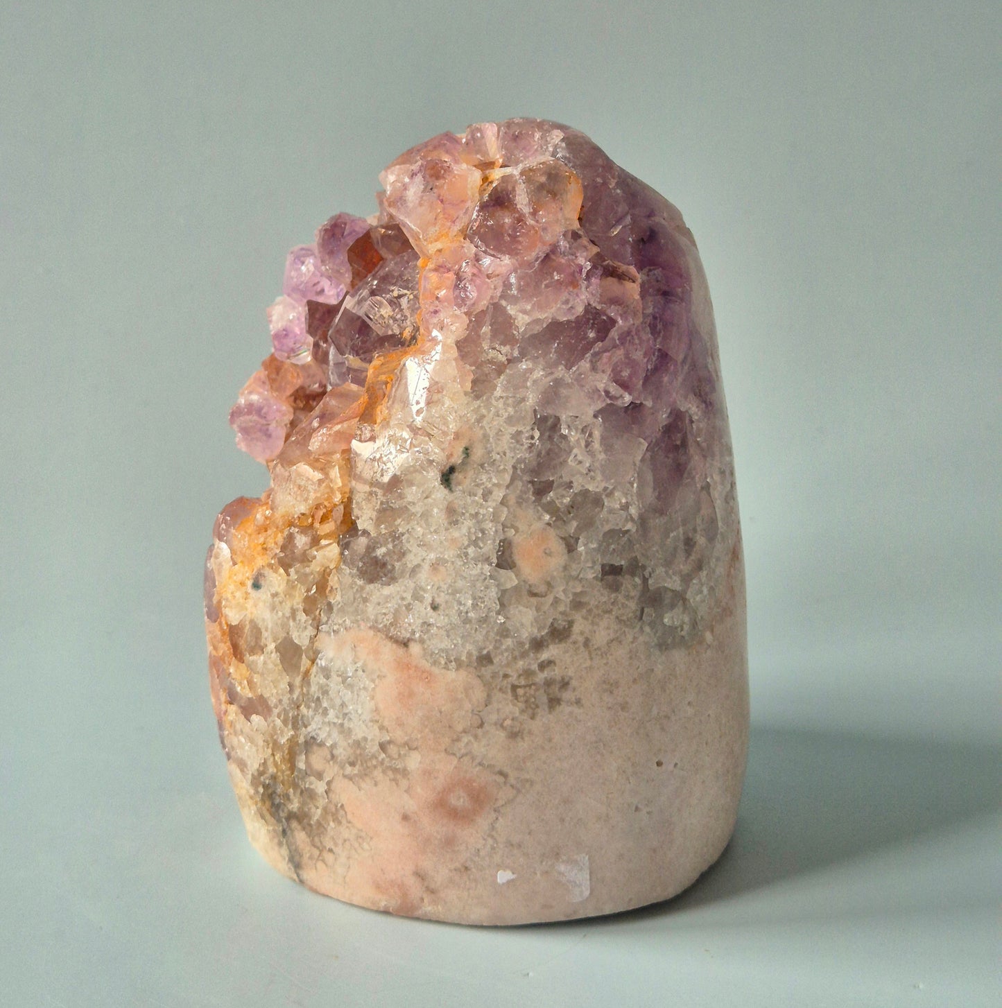 XL A+ Edelsteen Druzy Pink Amethist Geode Freeform van 900gram Statement Piece