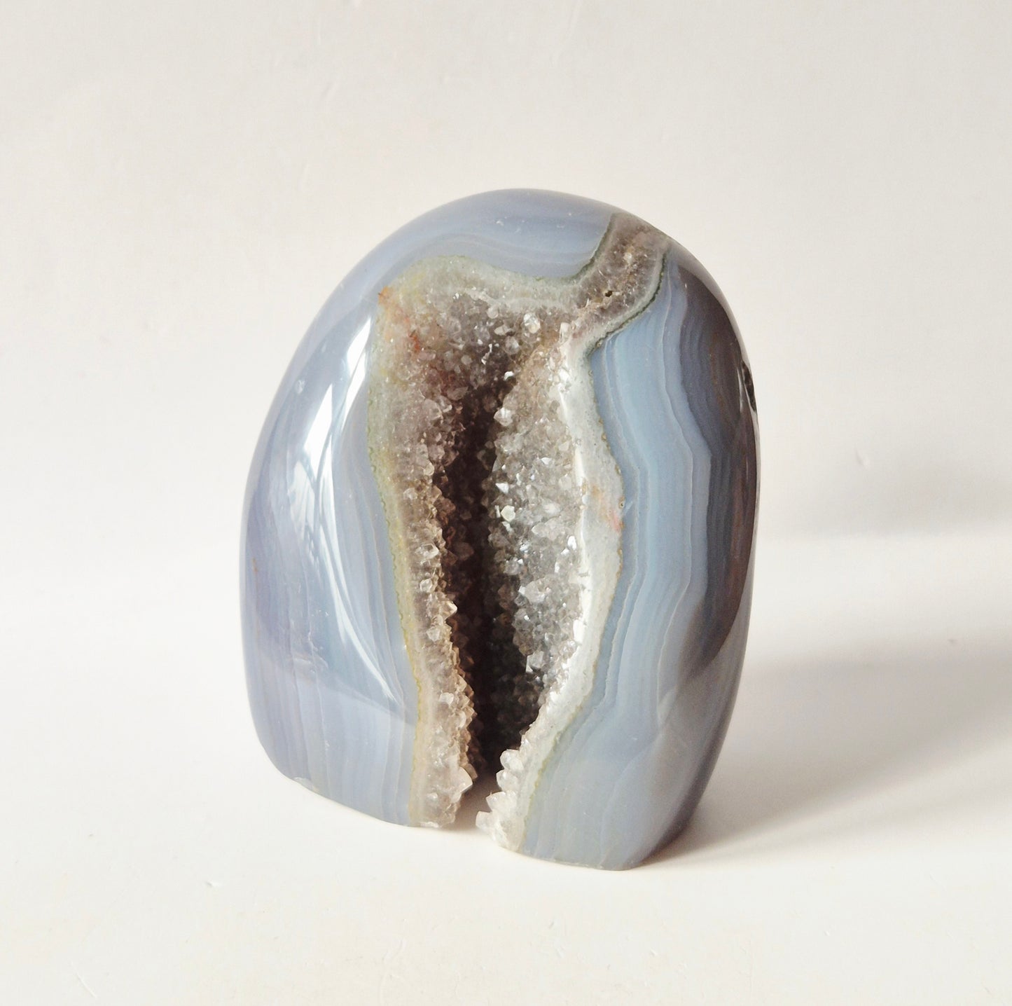 Druzy Agaat uit Uruguay – 253 gram | Natuurlijke Geode Edelsteen