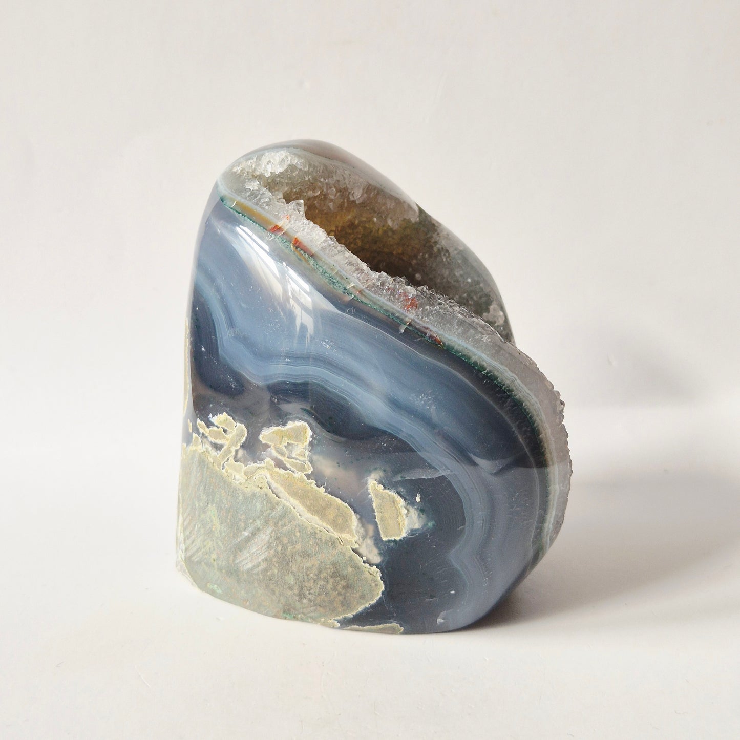 Druzy Agaat uit Uruguay  – 552 gram | Natuurlijke Geode Edelsteen