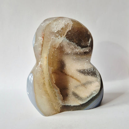 Druzy Agaat uit Uruguay – 702 gram | Natuurlijke Geode Edelsteen