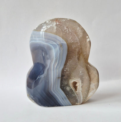 Druzy Agaat uit Uruguay – 702 gram | Natuurlijke Geode Edelsteen