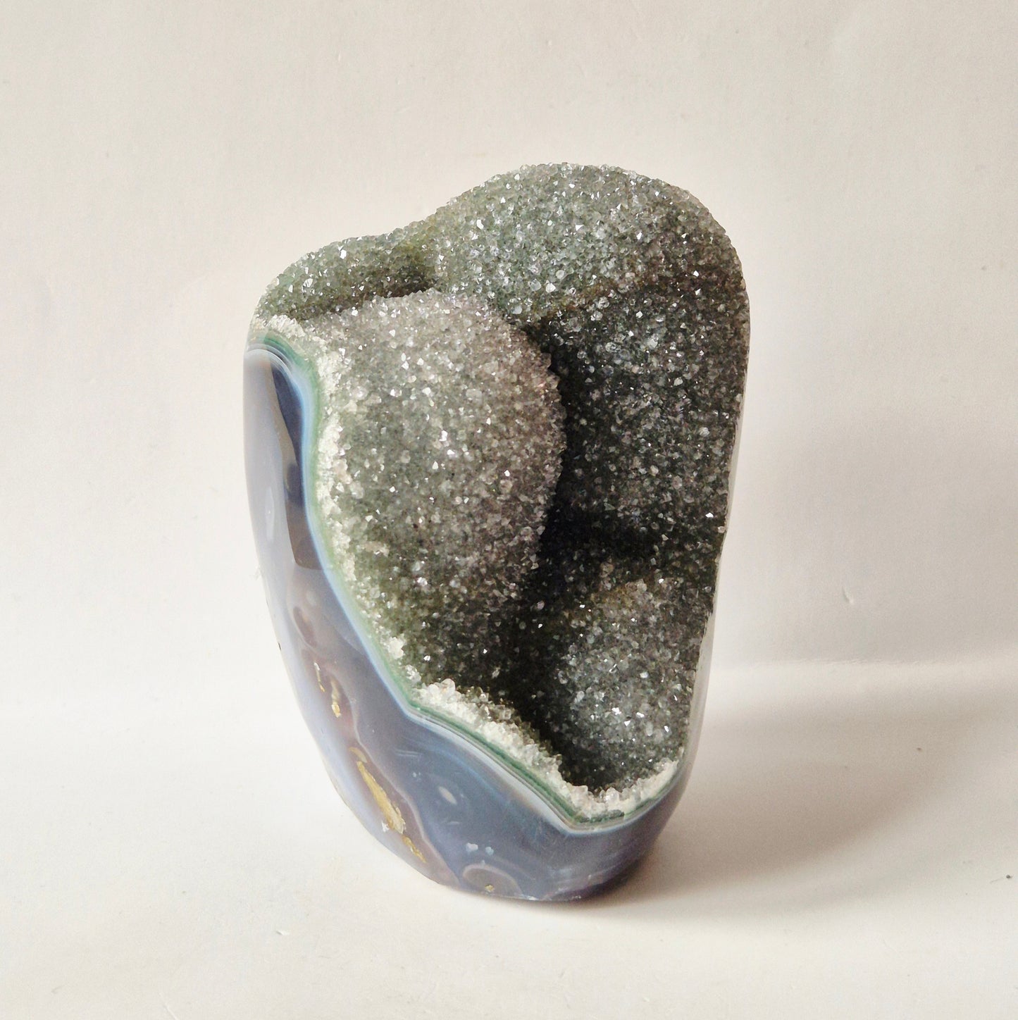 Druzy Agaat uit Uruguay Freeform – 634 gram | Natuurlijke Geode Edelsteen