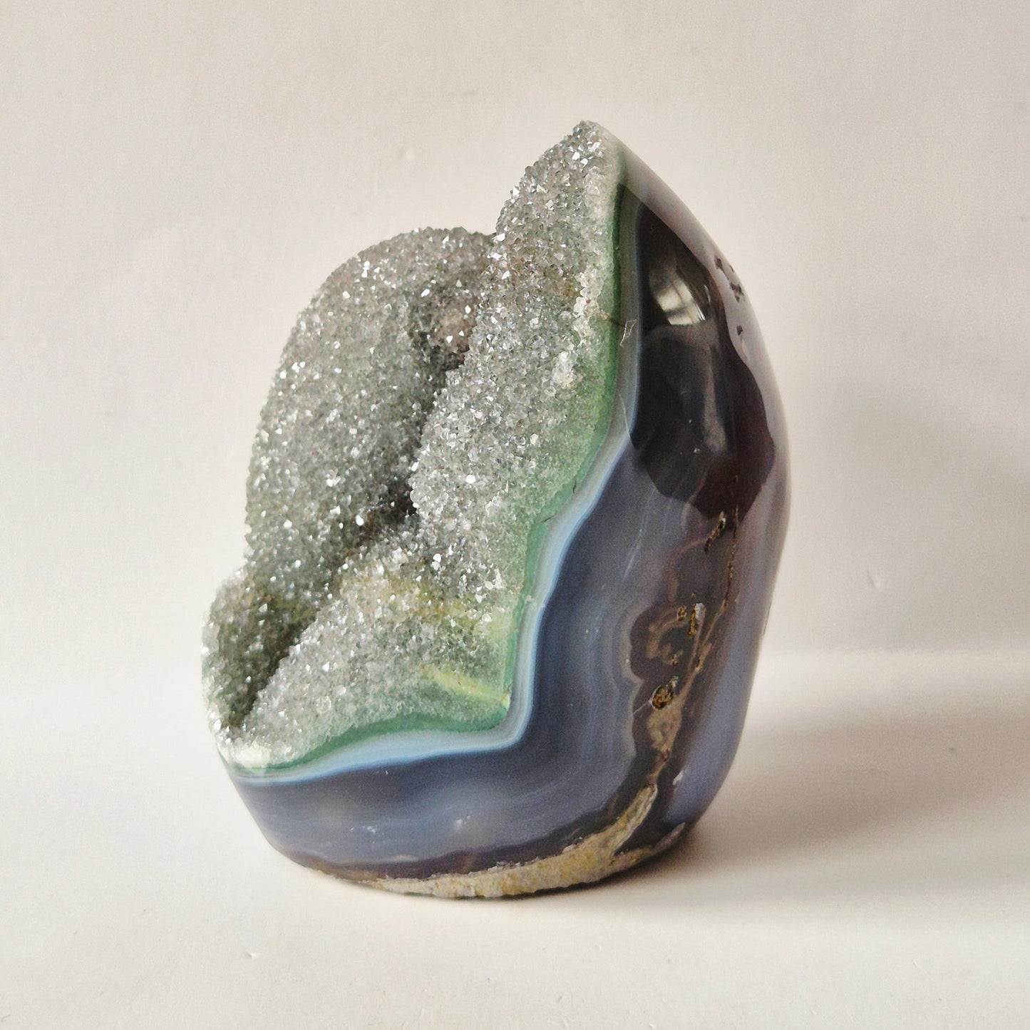 Druzy Agaat uit Uruguay Freeform – 634 gram | Natuurlijke Geode Edelsteen