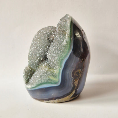 Druzy Agaat uit Uruguay Freeform – 634 gram | Natuurlijke Geode Edelsteen