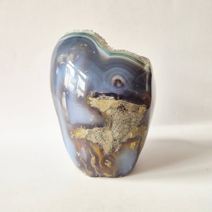 Druzy Agaat uit Uruguay Freeform – 634 gram | Natuurlijke Geode Edelsteen