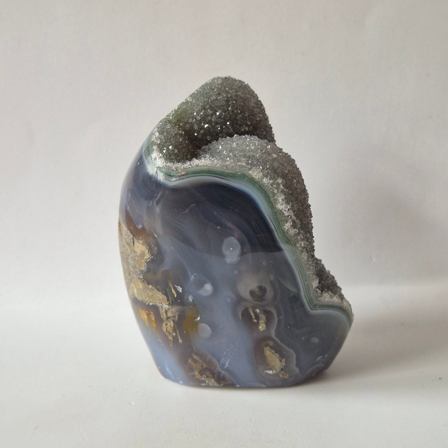 Druzy Agaat uit Uruguay Freeform – 634 gram | Natuurlijke Geode Edelsteen