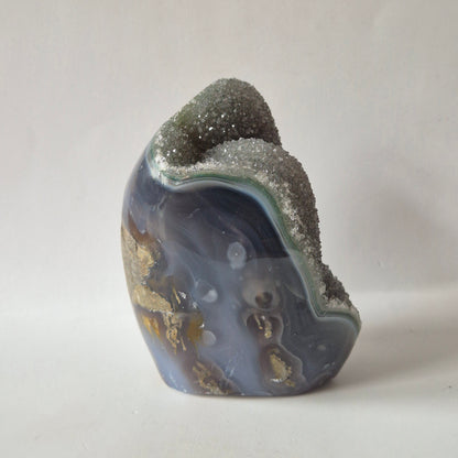 Druzy Agaat uit Uruguay Freeform – 634 gram | Natuurlijke Geode Edelsteen