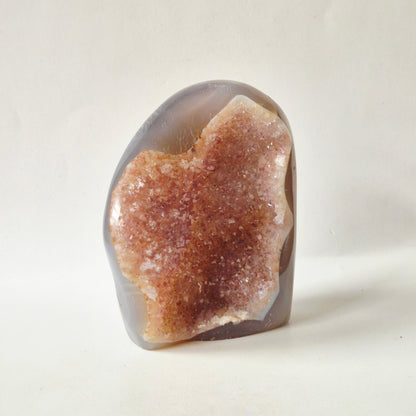 Druzy Agaat uit Uruguay Freeform – 390 gram | Natuurlijke Geode Edelsteen