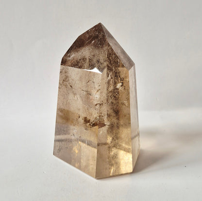 Rookkwarts Toren 458 gram – Hoge Kwaliteit Smoky Quartz met Diepe Insluitsels