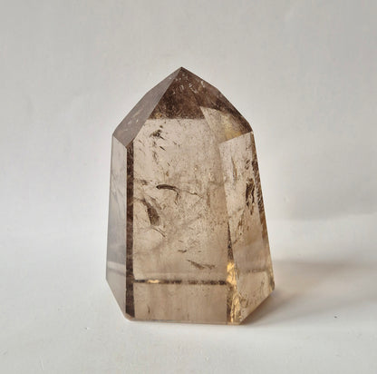 Rookkwarts Toren 458 gram – Hoge Kwaliteit Smoky Quartz met Diepe Insluitsels