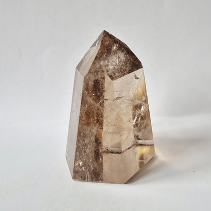 Rookkwarts Toren 458 gram – Hoge Kwaliteit Smoky Quartz met Diepe Insluitsels