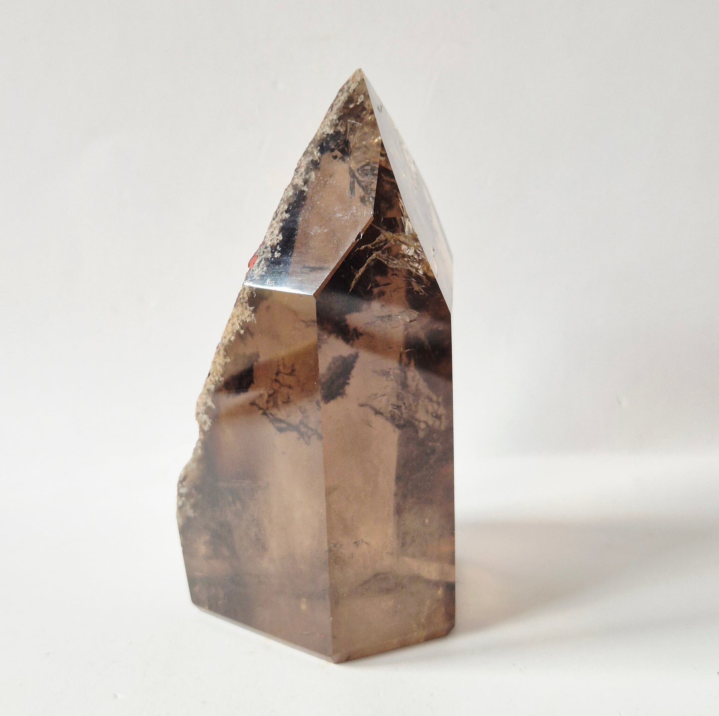 Rookkwarts Toren 326 gram – Hoge Kwaliteit Smoky Quartz met Diepe Insluitsels