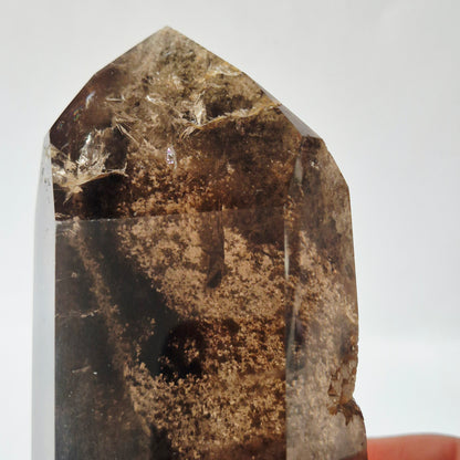 Rookkwarts Toren 326 gram – Hoge Kwaliteit Smoky Quartz met Diepe Insluitsels