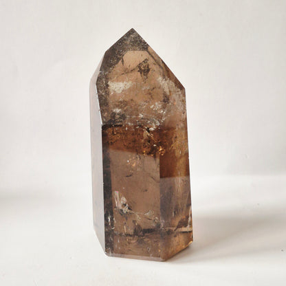 Rookkwarts Toren 300 gram – Hoge Kwaliteit Smoky Quartz met Diepe Insluitsels