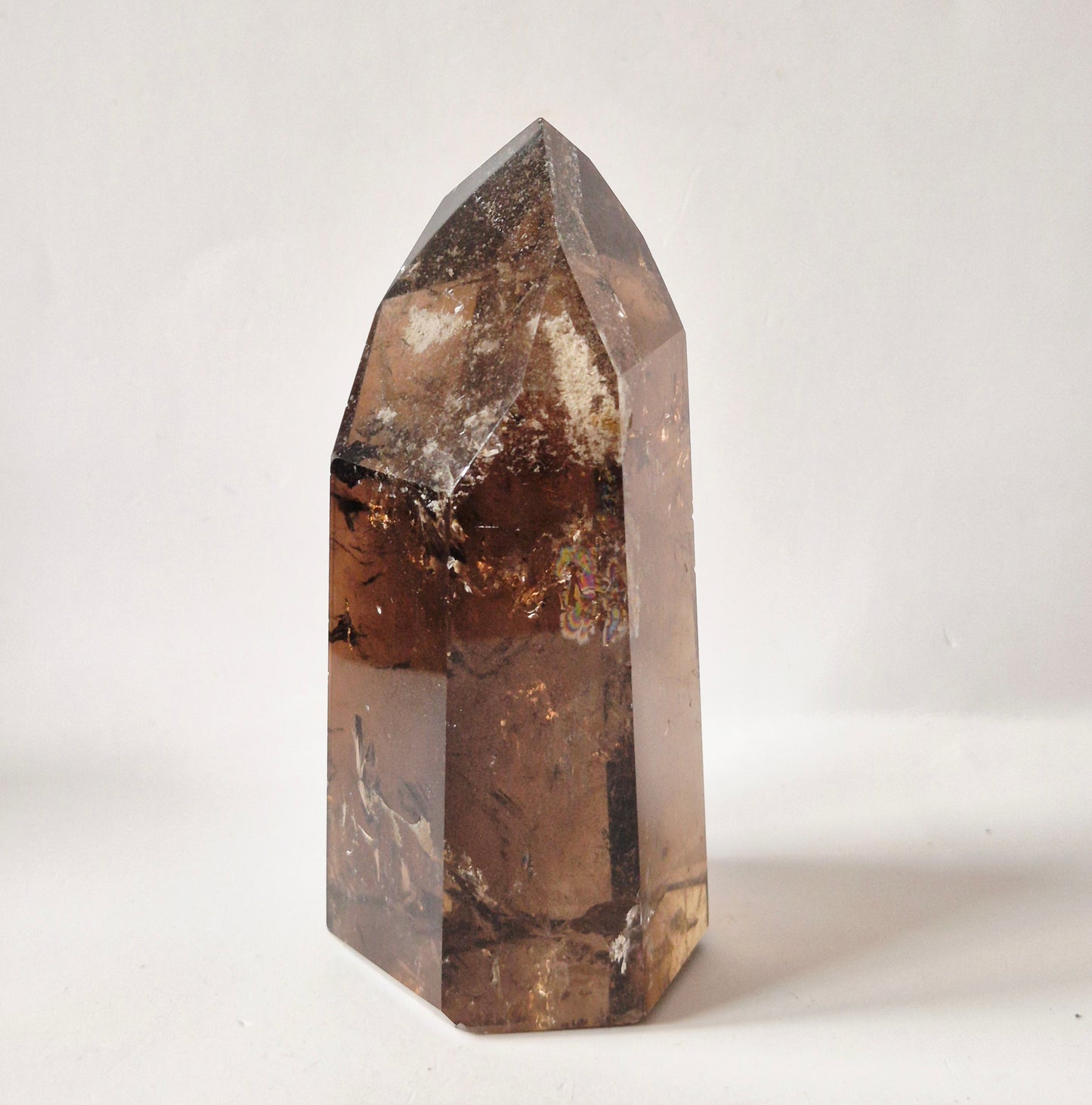 Rookkwarts Toren 300 gram – Hoge Kwaliteit Smoky Quartz met Diepe Insluitsels