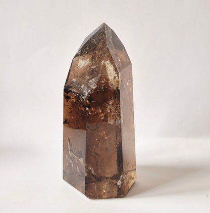 Rookkwarts Toren 300 gram – Hoge Kwaliteit Smoky Quartz met Diepe Insluitsels