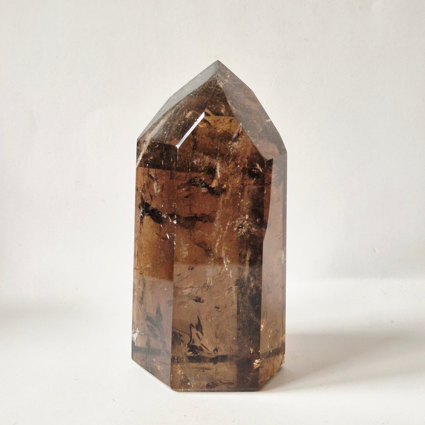 Rookkwarts Toren 300 gram – Hoge Kwaliteit Smoky Quartz met Diepe Insluitsels