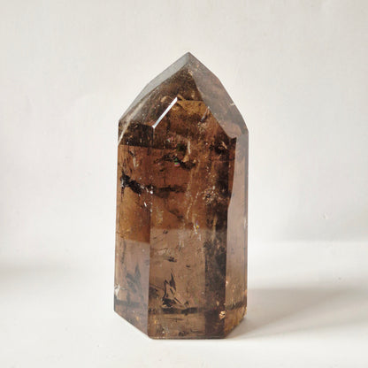 Rookkwarts Toren 300 gram – Hoge Kwaliteit Smoky Quartz met Diepe Insluitsels