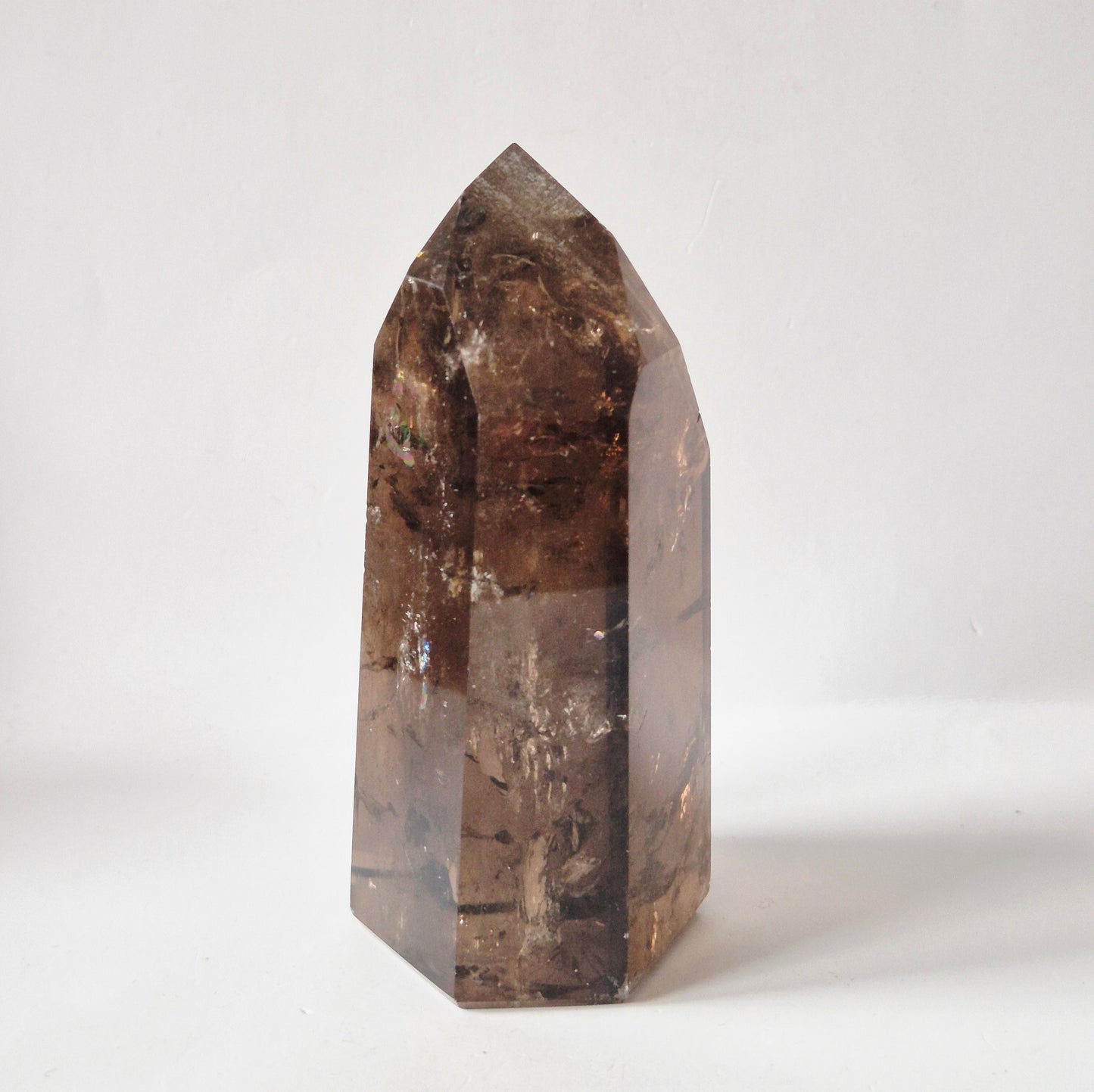 Rookkwarts Toren 300 gram – Hoge Kwaliteit Smoky Quartz met Diepe Insluitsels