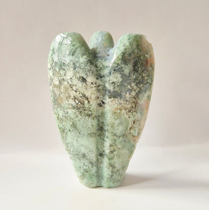 Edelsteen Druzy Mosagaat Engel – 15 cm | ca. 473 gram