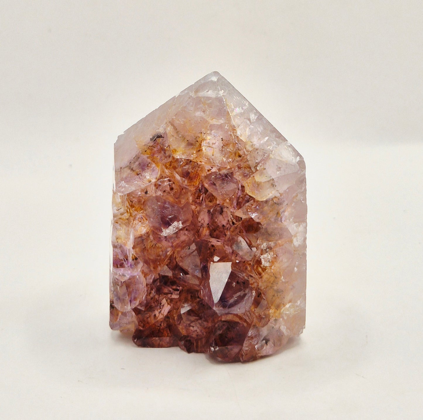 Amethist Agaat Punt Uruguay 109g – Hoogwaardige Druzy Edelsteen met Natuurlijke Agaatbanden