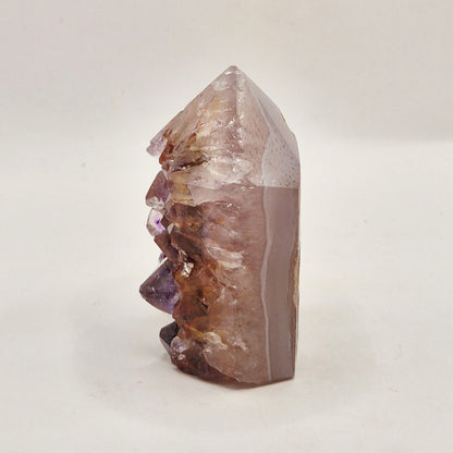 Amethist Agaat Punt Uruguay 109g – Hoogwaardige Druzy Edelsteen met Natuurlijke Agaatbanden