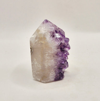 Amethist Agaat Punt Uruguay 92g – Hoogwaardige Druzy Edelsteen met Natuurlijke Agaatbanden