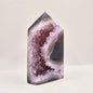 Amethist Agaat Punt Uruguay 518g – Hoogwaardige Druzy Edelsteen met Natuurlijke Agaatbanden