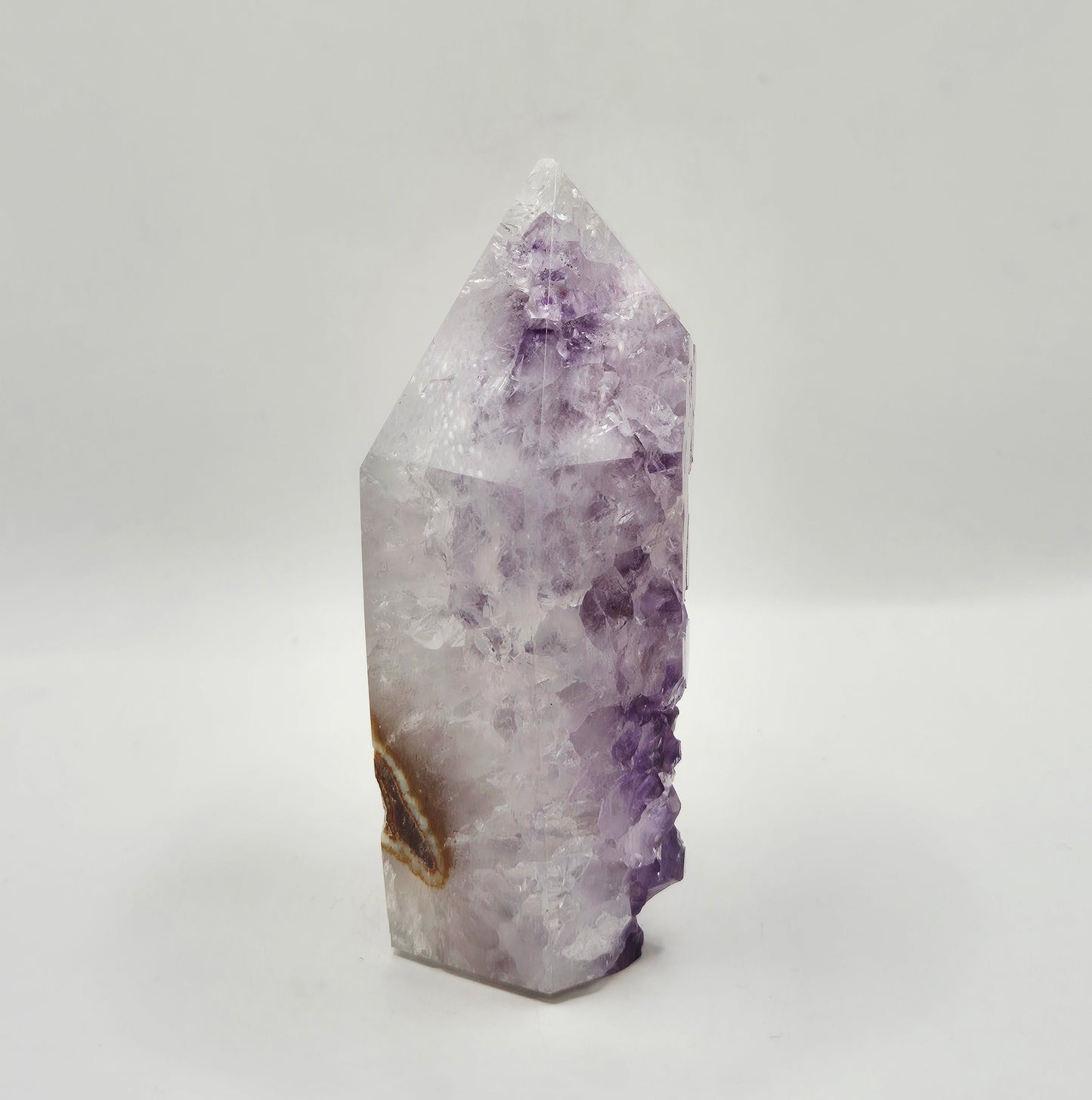 Amethist Agaat Punt Uruguay 285g – Hoogwaardige Druzy Edelsteen met Natuurlijke Agaatbanden