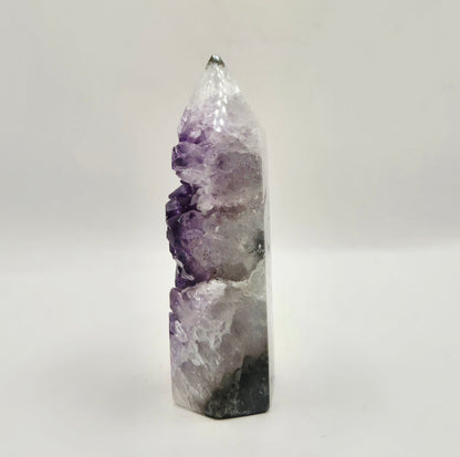 Amethist Agaat Punt Uruguay 285g – Hoogwaardige Druzy Edelsteen met Natuurlijke Agaatbanden