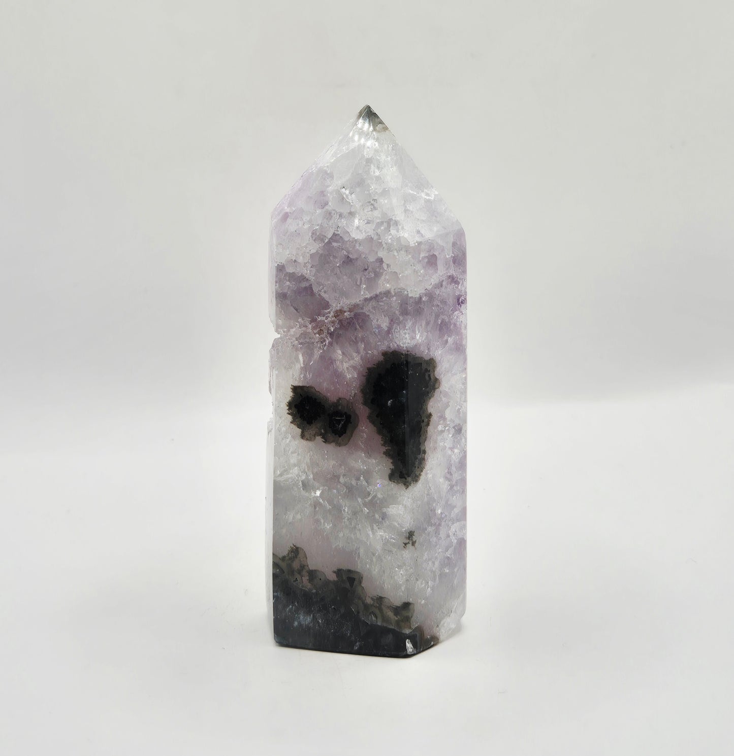 Amethist Agaat Punt Uruguay 285g – Hoogwaardige Druzy Edelsteen met Natuurlijke Agaatbanden